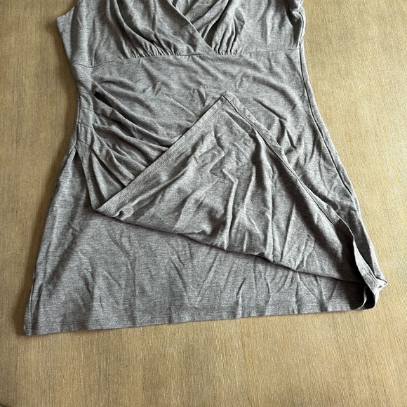 White House black market gray soft stretchy tank top draped small - Picture 3 of 6